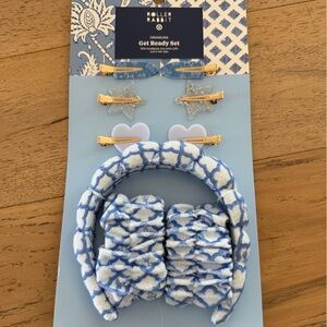 Roller Rabbit x Target Blue headband and Clip Set